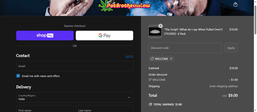 Pot Brothers at Law Coupon Code - Take 10% Off on Clothing & Accessories